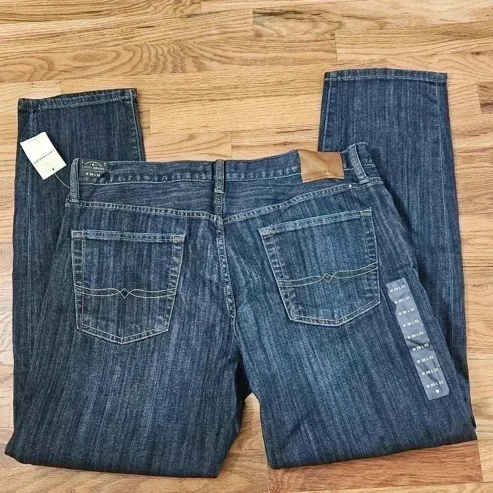 Lucky Brand 221 Original Straight Leg Straight Fit Jeans Size 38×32 NWT
